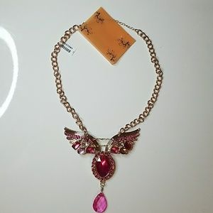 Off Park Collection gold tone crystal angel wing p